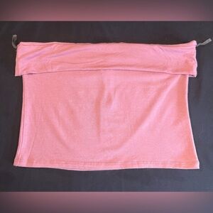 NWT Antistar Pink Fold Over Crop Tube Top - Large